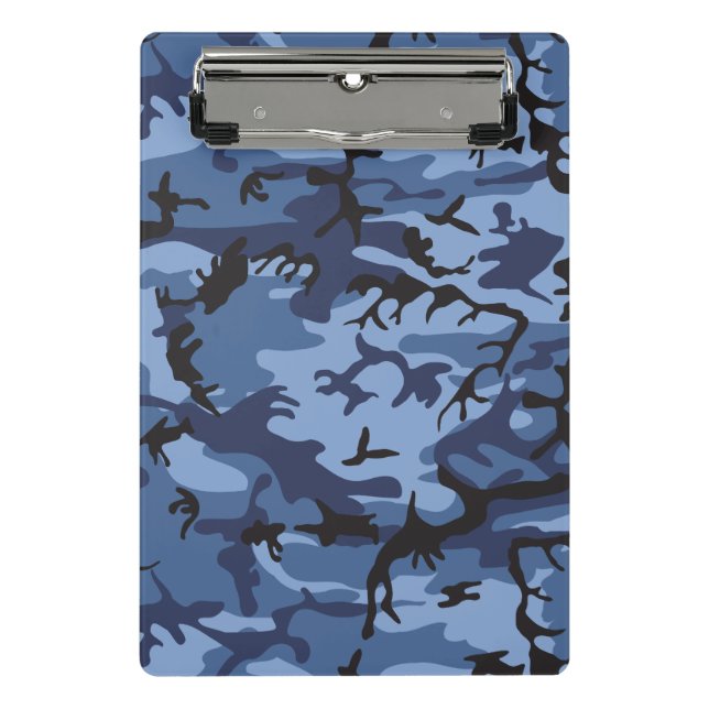 Mini Prancheta Camuflagem Azul marinho, Militar, Exército (Frente)