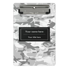 Mini Prancheta Camuflagem de Cinzas de inverno, Militar, Exército