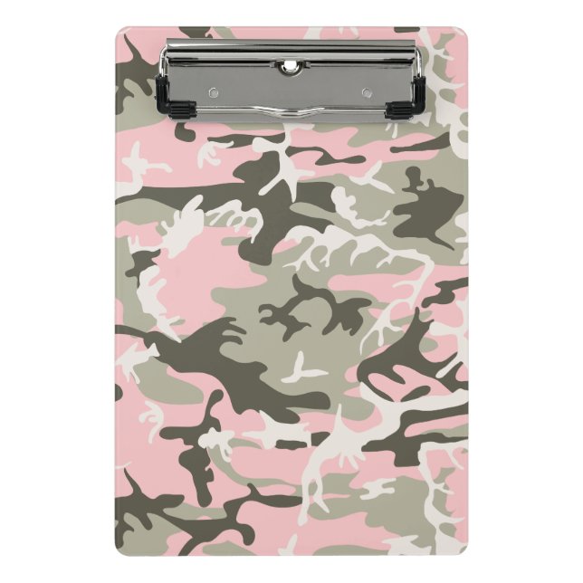 Mini Prancheta Camuflagem rosa e verde, Militares, Exército (Frente)