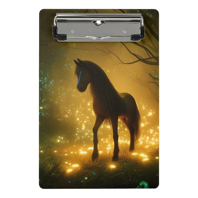 Mini Prancheta Cavalo Entre O Notebook Fireflies (Frente)