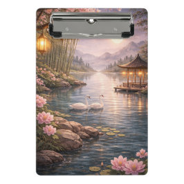 Mini Prancheta Cherry Blossom Swan Lake Clipboard – Aesthetic F
