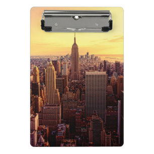 Mini Prancheta Cidade da skyline de New York com estado do