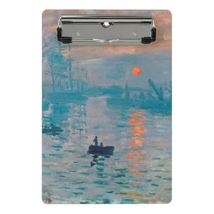 Mini Prancheta Claude Monet Impressão Nascer do Sol Francês