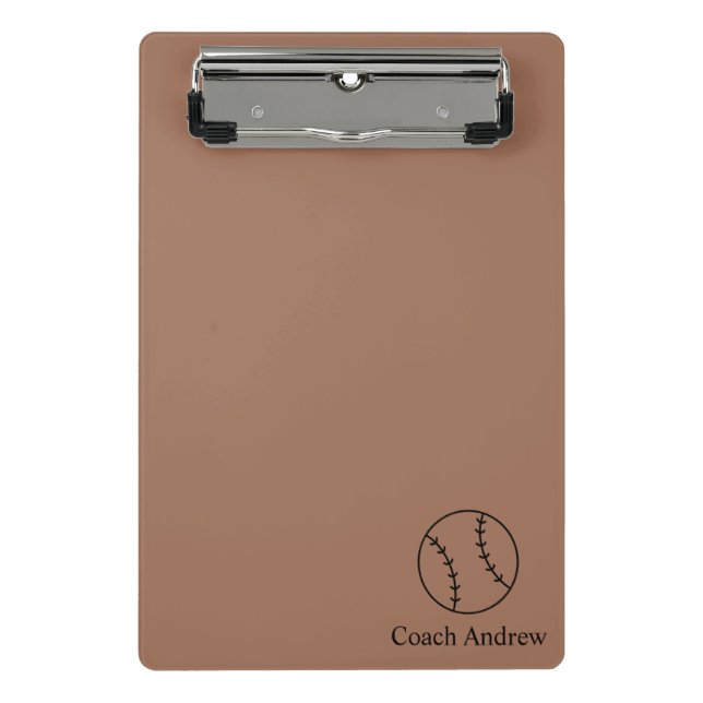 Mini Prancheta Coach Gifts Baseball, Personalized Clipboard, Gift (Frente)