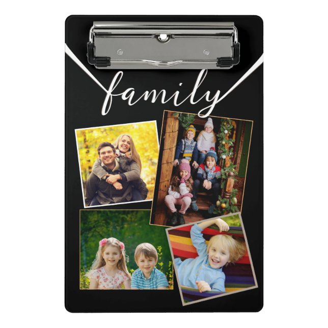 Mini Prancheta Colagem de Fotos 4 Imagens Personalizadas com Tema (Frente)