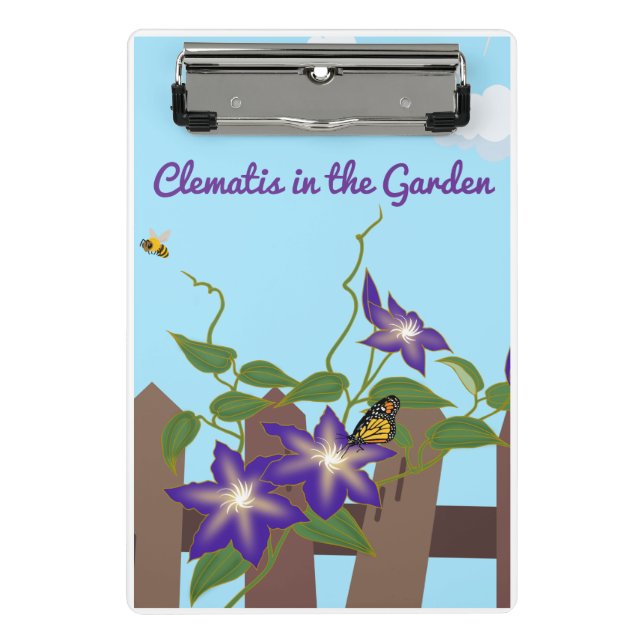 Mini Prancheta Colher Roxa no Jardim (Frente)