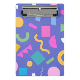 Mini Prancheta Colorful Abstract Geometric Memphis Style Pattern