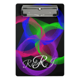 Mini Prancheta Colorful Circular Blend Geometric Mini Clipboard