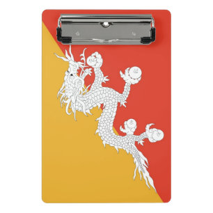 Mini prancheta com a bandeira de Bhutan