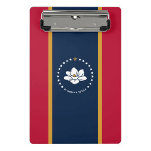 Mini prancheta com a bandeira do Mississippi, EUA