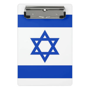 Mini prancheta com bandeira de Israel