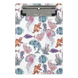Mini Prancheta Composição de Aquarela Subaquático Série Design 2
