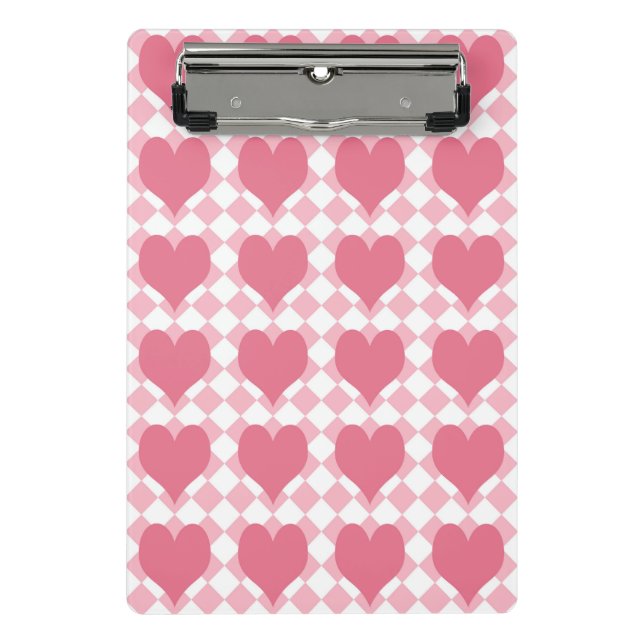 Mini Prancheta Corações Rosa (Frente)