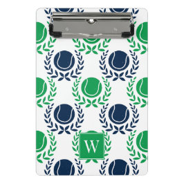 Mini Prancheta Coroa de Louro de Tênis Preppy - Azul Marinho e Ve