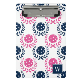Mini Prancheta Coroa de Louro Preppy Pickleball - Azul Marinho e