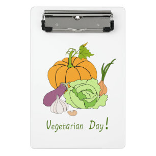 Mini Prancheta Corte Minimalista do Dia Mundial da Vegetariana