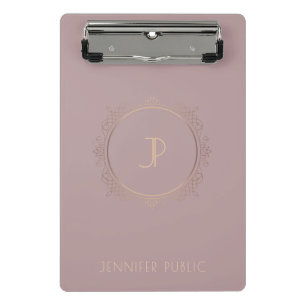 Mini Prancheta Criativo Moderno Monograma Elegante Profissional