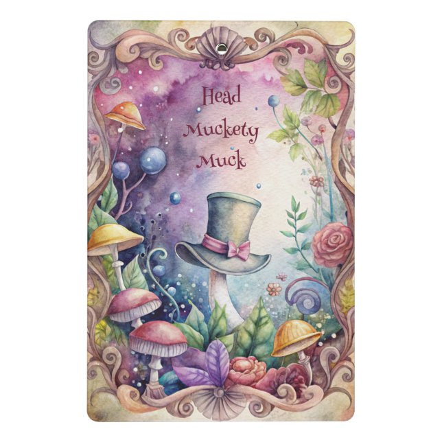 Mini Prancheta Crie Seu Próprio Chapéu Verde Alto e Caprichoso (Verso)