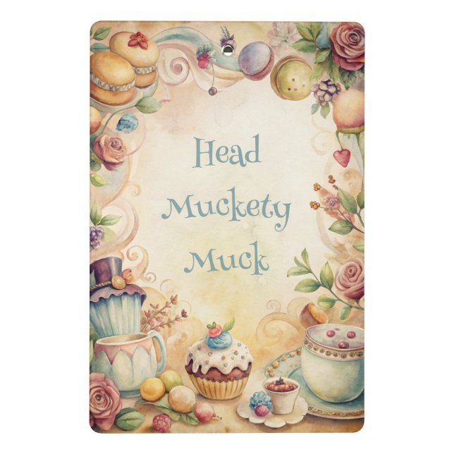 Mini Prancheta Crie seus próprios Bolos de Festa de Chá Caprichos (Verso)