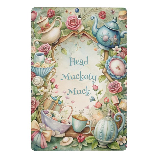 Mini Prancheta Crie Sua Própria Festa do Chá Caprichosa de Primav (Verso)