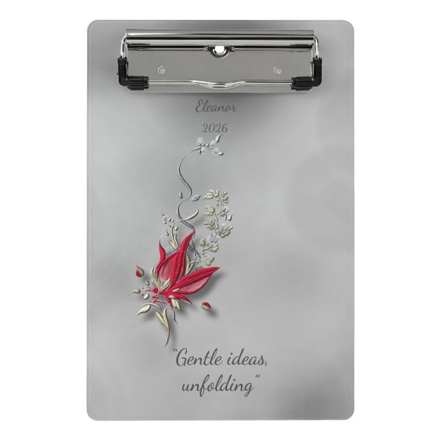 Mini Prancheta 	Crimson Butterfly Bloom mini clipboard  (Frente)