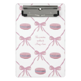 Mini Prancheta Custom Pink Macarons Frilly Coquette French Recipe