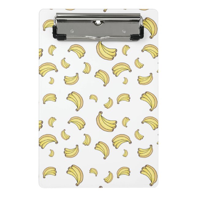Mini Prancheta Cute Banana Pattern | Hand Drawn Banana Aesthetic  (Frente)