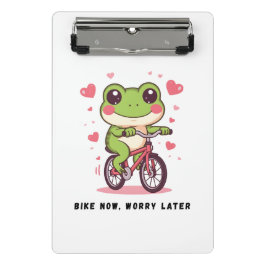 Mini Prancheta Cute Frog Riding Bicycle | Funny Frog Lover Gift