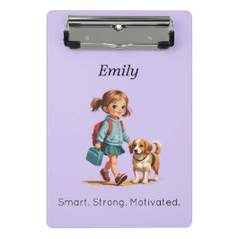 Mini Prancheta Cute School Clipboard – Custom Name