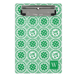 Mini Prancheta Damasceno de Pickleball Elegante – Motivo Dink Ver