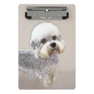 Mini Prancheta Dandie Dinmont Terrier pintando pintura original d