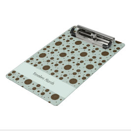 Mini Prancheta Dark Brown Micro Floral Sage Green