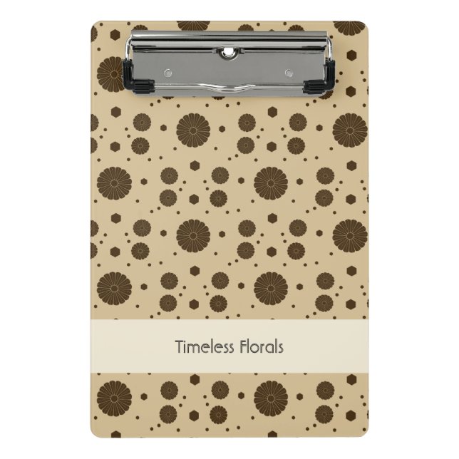 Mini Prancheta Dark Brown Micro Floral Sand (Frente)