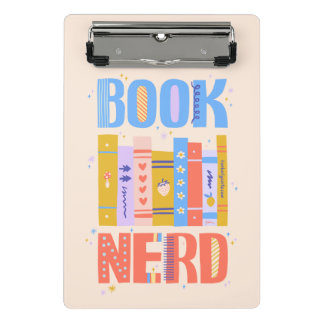 Mini Prancheta de Nerd de Livros – Design Colorido