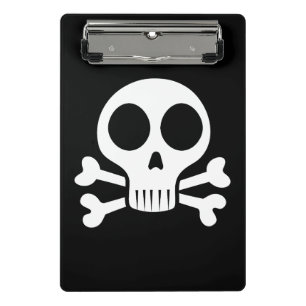 Mini Prancheta Desenho de Caveira Pirata