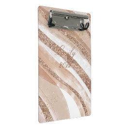 Mini Prancheta Design de rosa com brilho Dourado