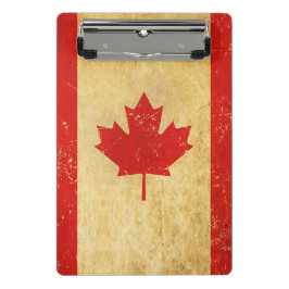 Mini Prancheta Design do Flag Vintage do Canadá