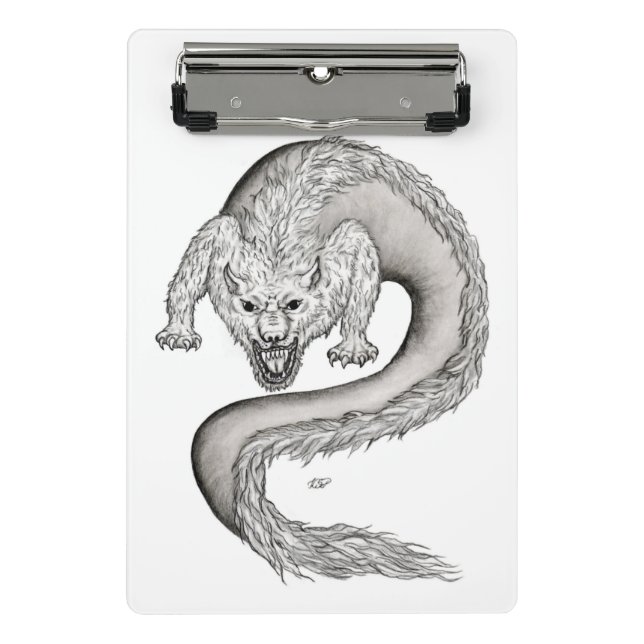 Mini Prancheta Design preto e branco do Wolfdragon (Frente)