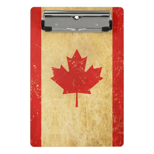Mini Prancheta Design Vintage Bandeira do Canadá (Frente)