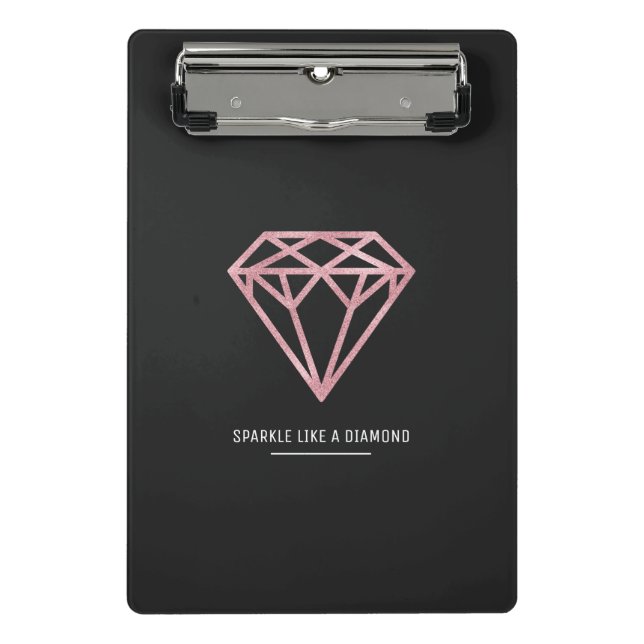 Mini Prancheta Diamond Dourado rosa (Frente)