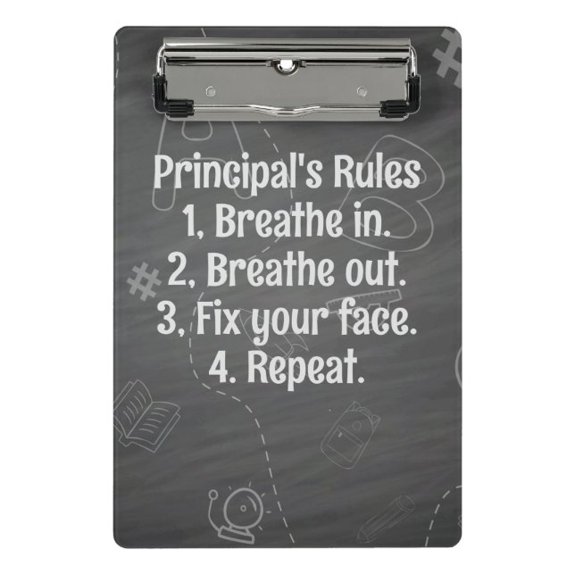 Mini Prancheta Diretrizes da Escola Personalizam "conserte seu ro (Frente)