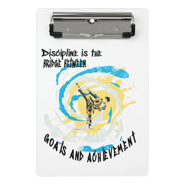 Mini Prancheta Disciplina é a ponte entre os objetivos da arte ma (Frente)