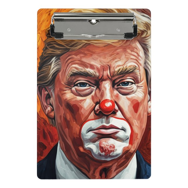 Mini Prancheta donald trump clown  (Frente)