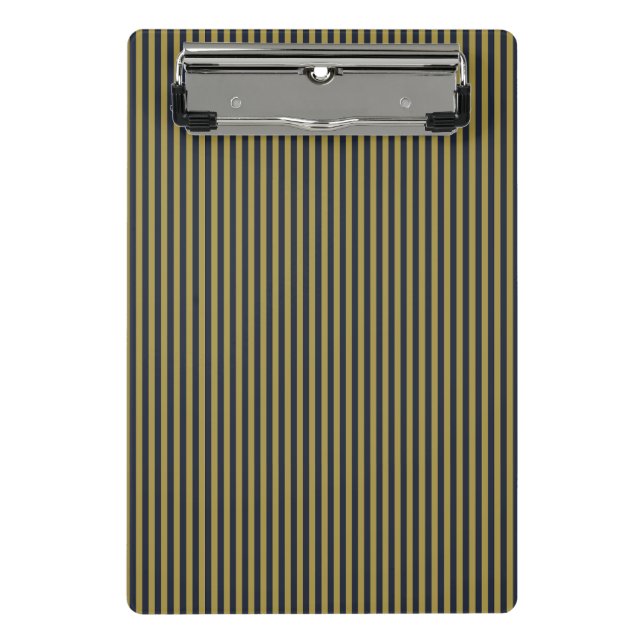 Mini Prancheta Dourado fino Elegante e Marinho Vertical Strips Ve (Frente)