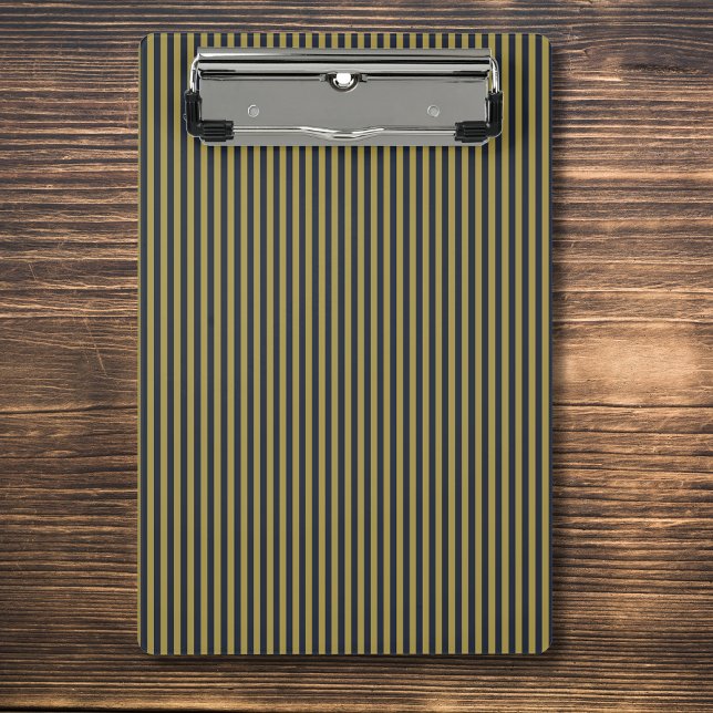 Mini Prancheta Dourado fino Elegante e Marinho Vertical Strips Ve (Criador carregado)