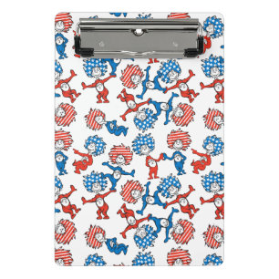 Mini Prancheta Dr. Seuss Coisa Um Coisa Dois Padrão da Bandeira