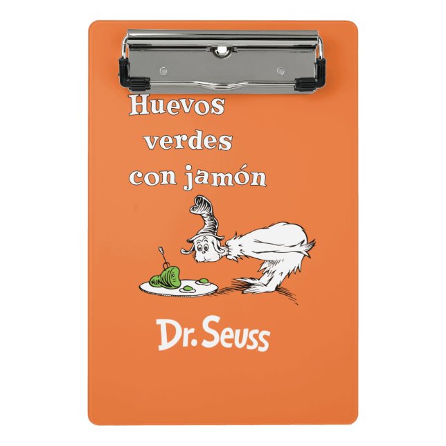 Mini Prancheta Dr. Seuss Ovos Verdes e Presunto em Espanhol (Frente)