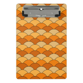 Mini Prancheta Dragon Scales, Fans, Waves, Seigaiha, Orange