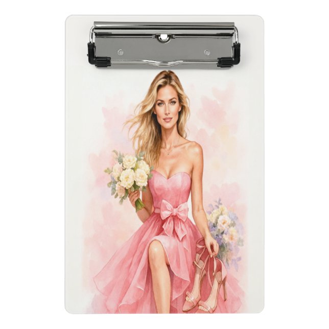 Mini Prancheta Dreamy Watercolor Bride (Frente)