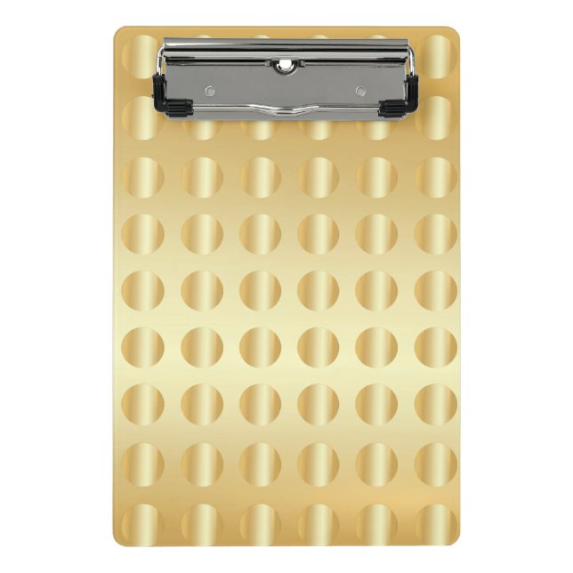 Mini Prancheta Elegante Faux Dourado Moderno Modelo Glamoroso (Frente)